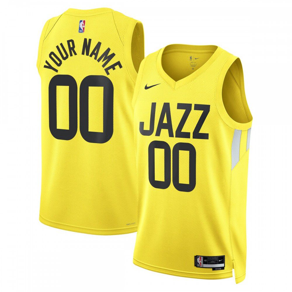 Utah Jazz Unisex 2022/23 Swingman Custom Jersey Gold - Icon Edition-Pro Kit Vault | Brand New 26/27 Sports Jerseys